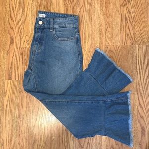 Zara crop flare jeans